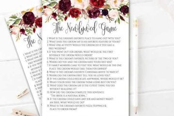 bridal shower newlywed game