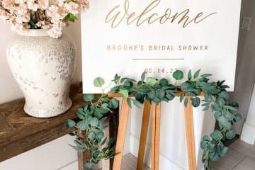 bridal shower entrance sign